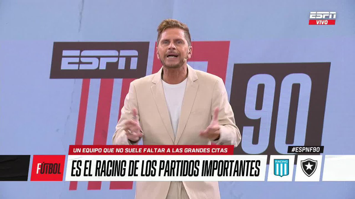 "RACING HOY ES EL EQUIPO MÁS COPERO DE LA ARGENTINA" ¿Coincidís con el Sebastián Vignolo? Analizamos el gran triunfo de la Academia. 📺 No te pierdas #ESPNF90 en vivo por #DisneyPlus