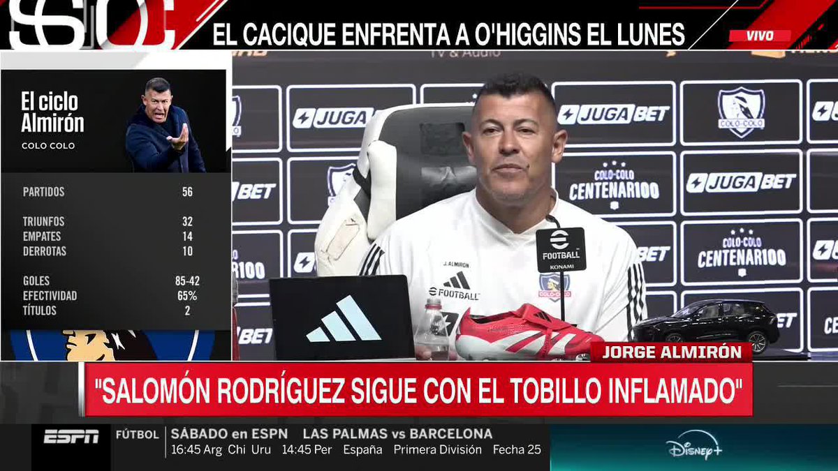 "YO NO ME BURLÉ DE LA U, #COLOCOLO ES EL MÁS GRANDE Y DESPUÉS VIENEN ELLOS..." Jorge Almirón, le agregó más PICANTE a la situación. ¿Ustedes qué opinan? 📺 No te pierdas #SportsCenter en vivo por #DisneyPlus