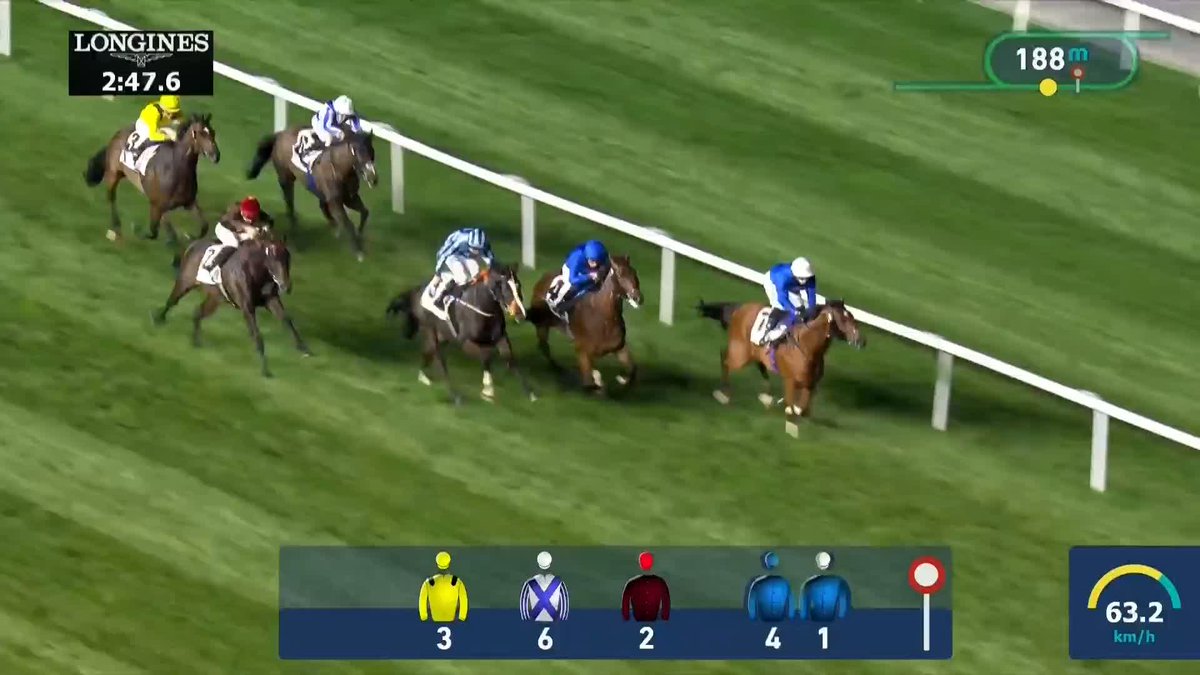DUBAI FUTURE defies a 427-day absence with a ruthless triumph under Silvestre de Sousa in the G3 DP World UAE Nad Al Sheba Trophy 🏆 Godolphin's stayer looks massively on the upgrade ... 👀 #DubaiCarnival