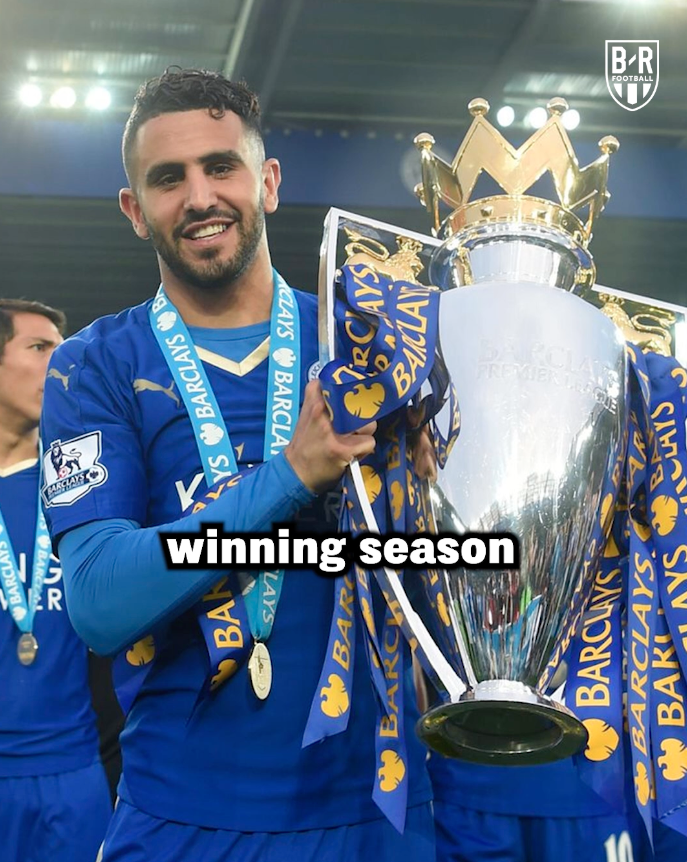 Never forget Riyad Mahrez’s breakout season when he helped lead Leicester to a Premier League title 🪄 (w/ Kam #8🏁, Lyés)