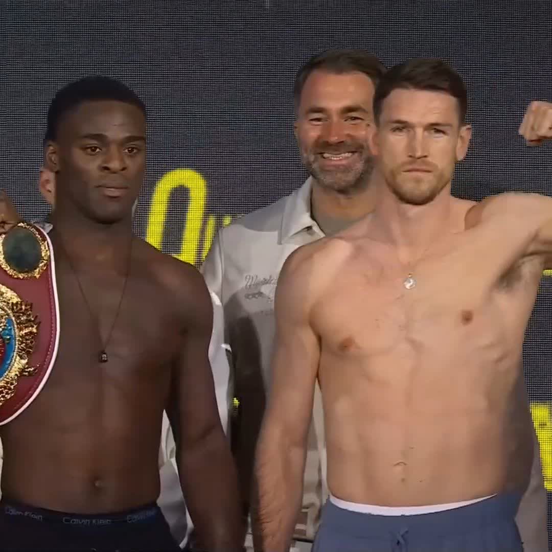 Who wins? 👀 A big fight feeling as Callum Smith and Joshua Buatsi FACE-OFF! 🤩 #BuatsiSmith x #BeterbievBivol2 | #RiyadhSeason📷 | Sky Sports Box Office