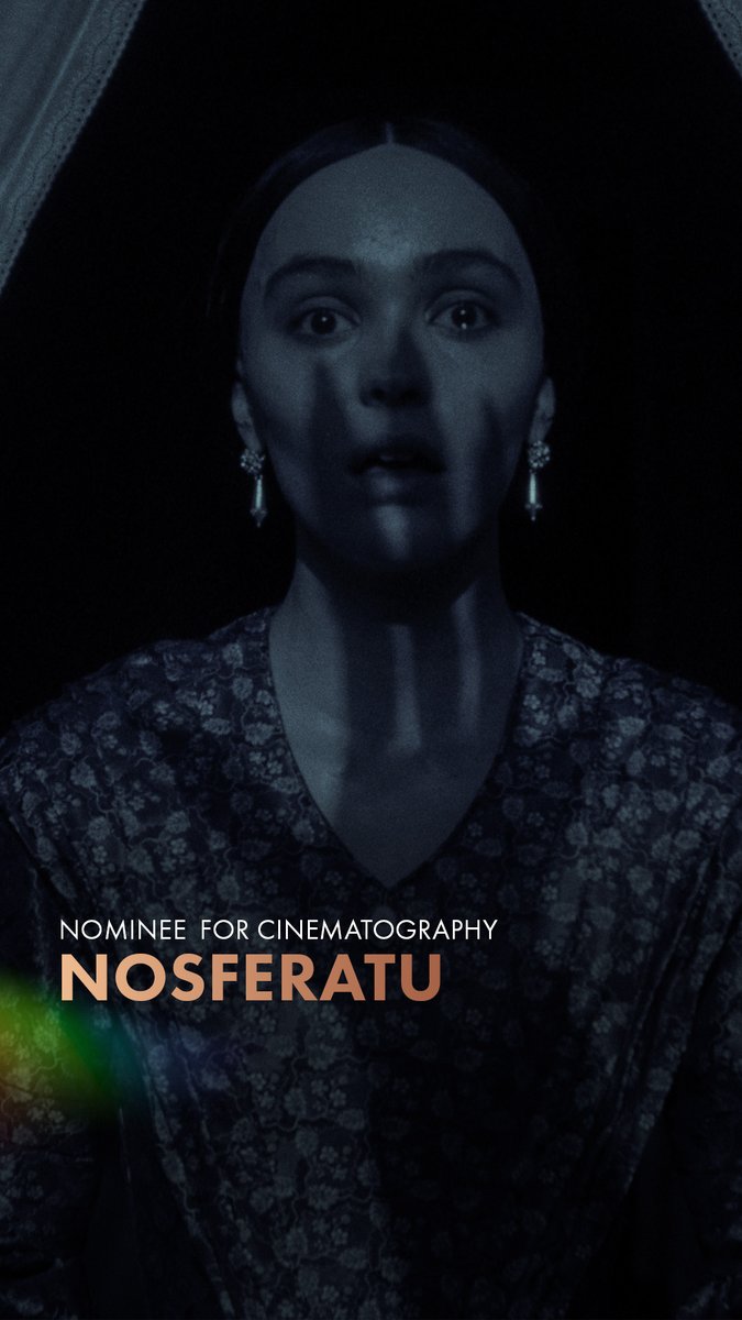 NOSFERATU, cinematography by Jarin Blaschke. Nominated for Best Cinematography at the 97th Oscars. Watch the #Oscars LIVE on Sunday, March 2nd, at 7e/4p on ABC and Hulu.