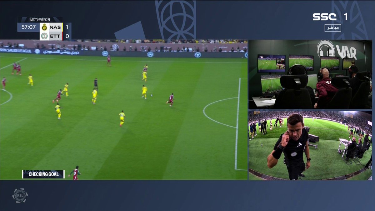 الاستديو التحليلي | الخبير التحكيمي فهد المرداسي : النصر 🆚 الاتفاق د 55 هدف الاتفاق صحيح د 89 بطاقة حمراء صحيحة للاعب النصر #دوري_روشن_السعودي | #SSC