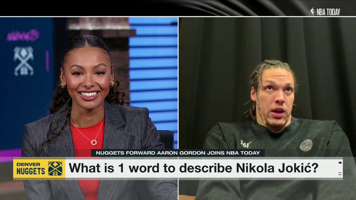 "[The Lakers] definitely have a new look to them ... We don't really concern ourselves with other teams." 😤 Aaron Gordon with Malika Andrews on Nikola Jokic and the Nuggets' matchup with Luka Doncic and the Lakers Saturday 👀