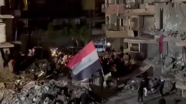 المليشيات العراقية فور وصولها إلى بيروت تصل موقع استهداف حسن نصرالله وهتافات لا تغني ولا تسمن من جوع . الي #بعدوا