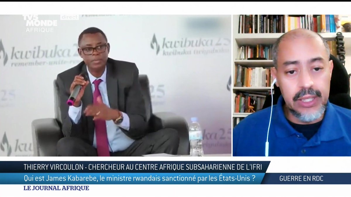 Qui est James KABAREBE ? Pourquoi ce haut responsable rwandais a-t-il été sanctionné par les Américains en réponse à la présence de soldats rwandais sur le territoire congolais ? Explications avec Thierry Vircoulon, consultant et chercheur à l'IFRI.