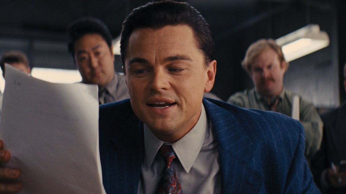I think about this WOLF OF WALL STREET scene DAILY Now playing in Canada!