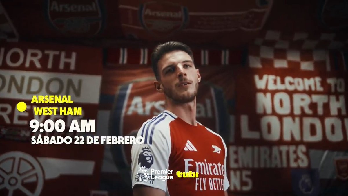 ⚒️ Duro reto para Edson Ávarez y los Hammers. Sábado de Premier League. West Ham visita a Arsenal a las 9AM. ¿Logrará frenar a los Gunners o seguirá en caída libre? Disfrútalo SIN COSTO desde la app de Tubi.