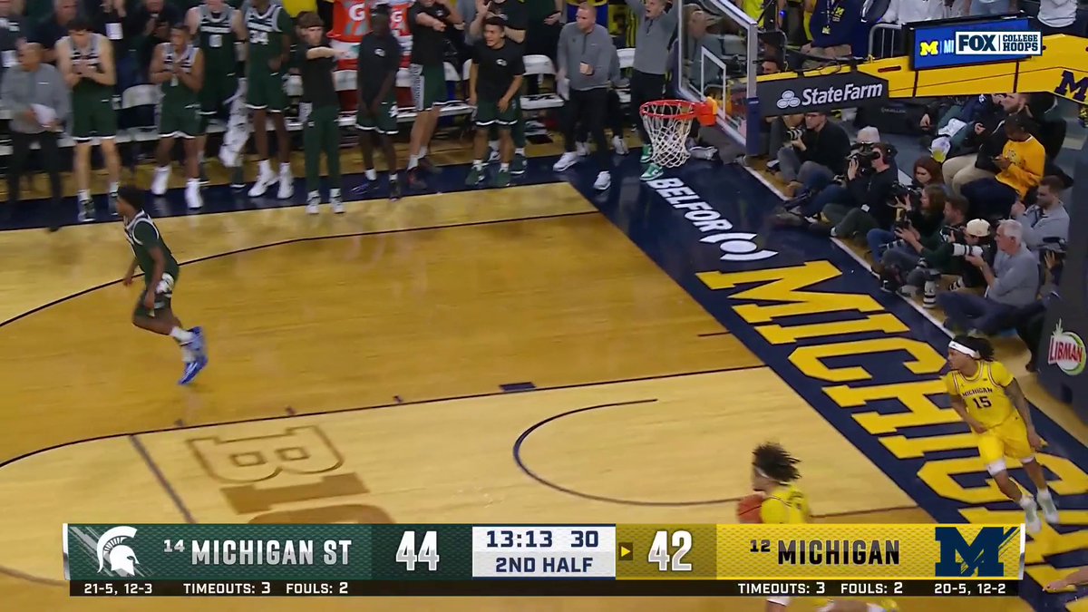 Jase Richardson is NICE with it 🤩 That's what you call a fast break Michigan State Men's Basketball