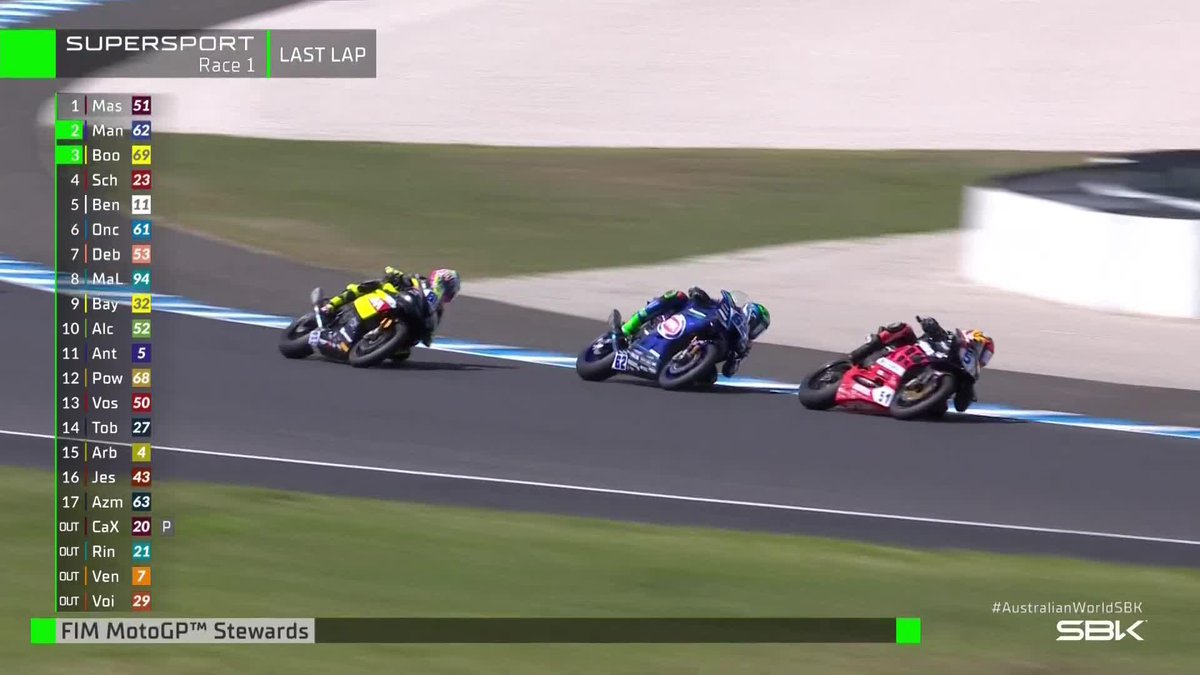 💥 LAST LAP! who do you think will win? 🤔 #AustralianWorldSBK 🇦🇺