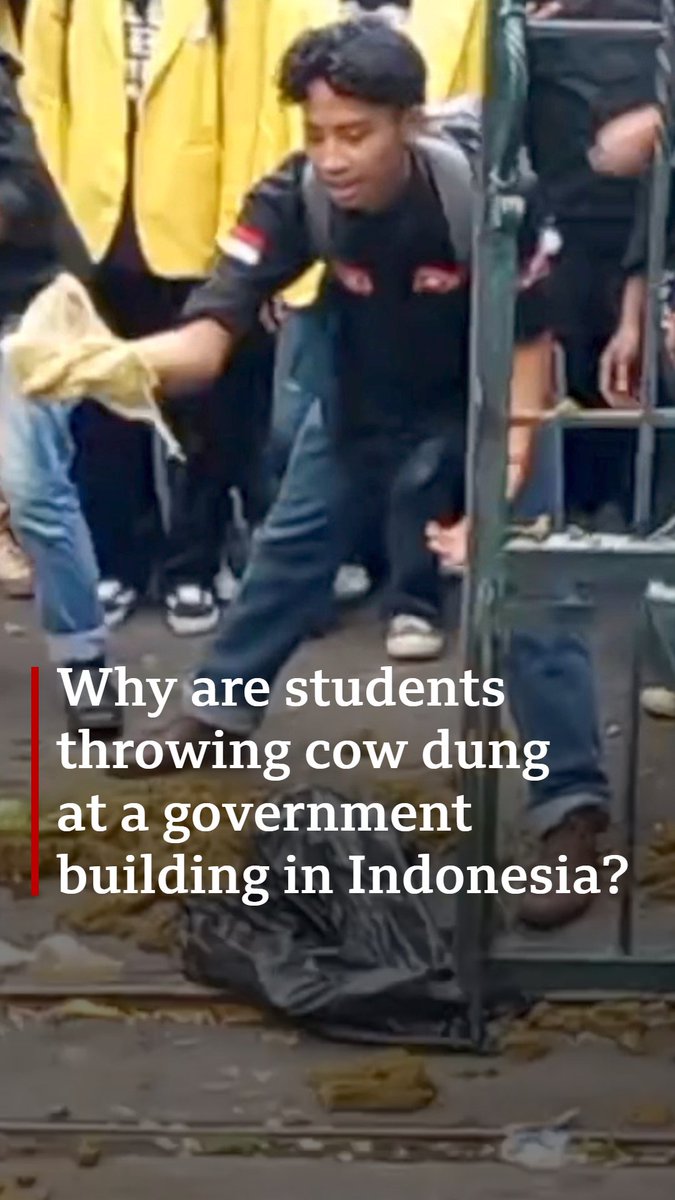 Thousands of students have taken to the streets across Indonesia to protest budget cuts, including those to education and healthcare. In Semarang, the capital of Central Java, students threw cow dung at a government building. The President's office says the funding changes will not impact the education sector. 🎧 Hear more