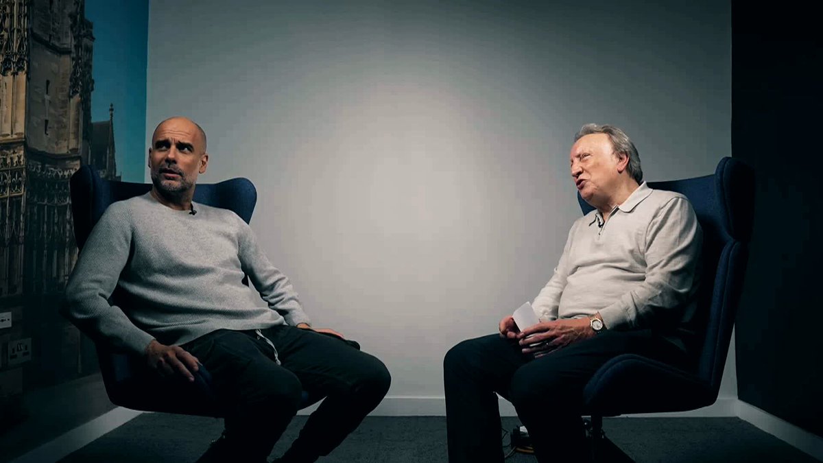 The duo you never knew you needed... Pep Guardiola meets Neil Warnock 🤣🤝