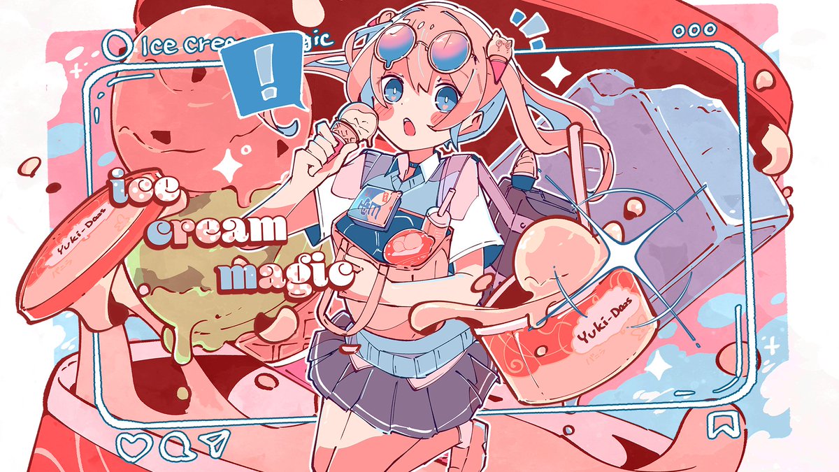 【新曲投稿📣】 アイスクリームマジック / 雪乃イト feat. POPY ニコニコ（先行公開） YouTube（2/24 19:30～） 新曲投稿しました！ よろしくお願いします！ #ボカコレ2025冬ルーキー #vocaloPost #vocanew