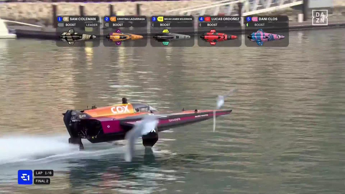 ¡Si alguien podía aguantar en paralelo a los vigentes campeones eres tú, Cristina! 🙌 La brutal salida de Lazarraga, del equipo de Rafa Nadal 🚤💨 #E1Series