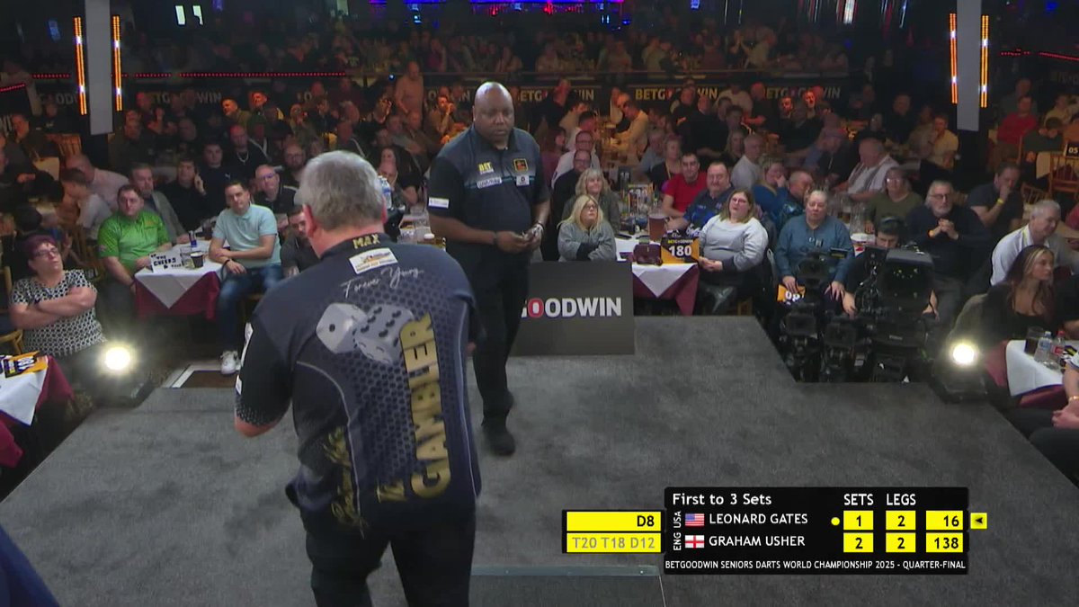 GLORY GLORY FOR GRAHAM USHER!!! 🔥 Leonard Gates *RAN AWAY* with that leg but it's Graham Usher who defies the odds and secures his spot in the Semi-Finals! 🤯