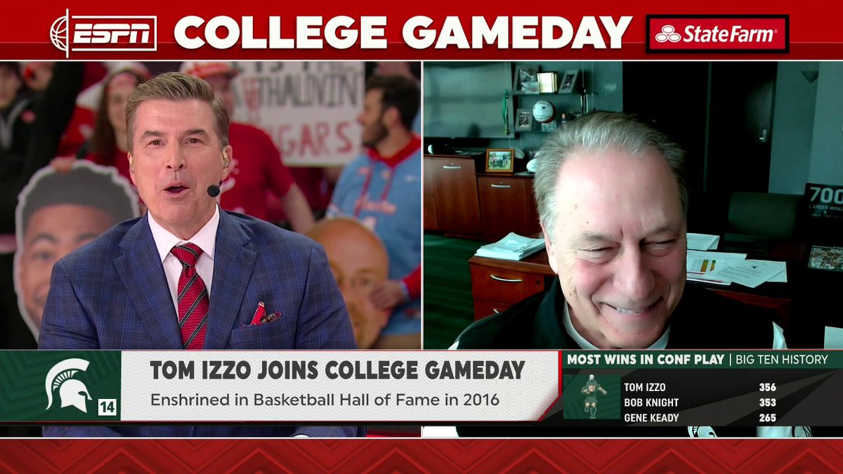 Tom Izzo on Michigan senior Vladislav Goldin proposing to his fiancee after the Wolverines' loss to Michigan State on Friday 👀 "I hope he has a great marriage ... I'm just gonna worry about winning a game." 😅