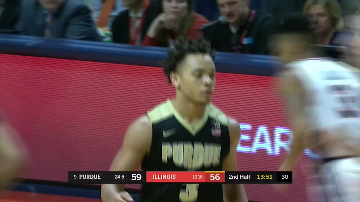 4️⃣0️⃣ 🍔 #OTD in 2018, Carsen Edwards erupted for his first career 40-point game to send No. 9 Purdue Men's Basketball to victory at Illinois. #B1GMBBall x Carsen Edwards