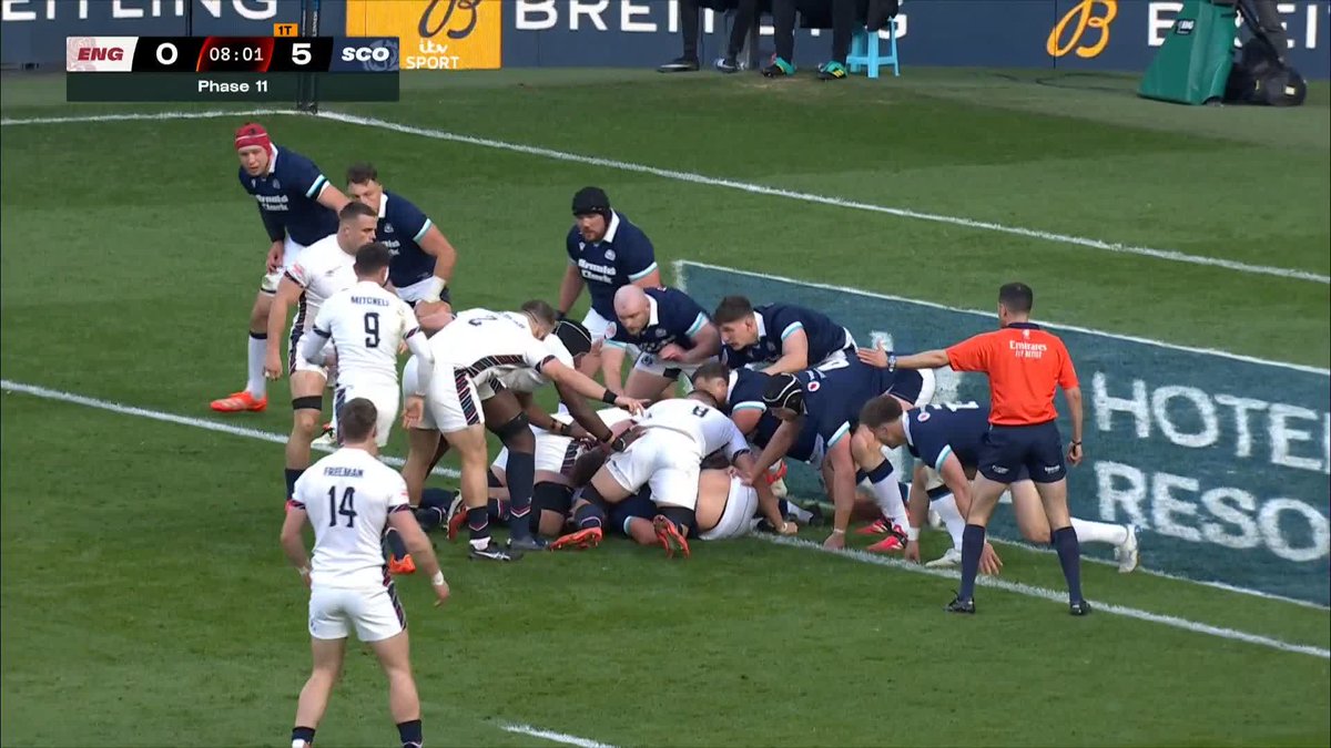 🌹 ENGLAND RESPOND! Tommy Freeman crashes over to cancel out Scotland's early opener 💪 #GuinnessM6N | #ENGvSCO
