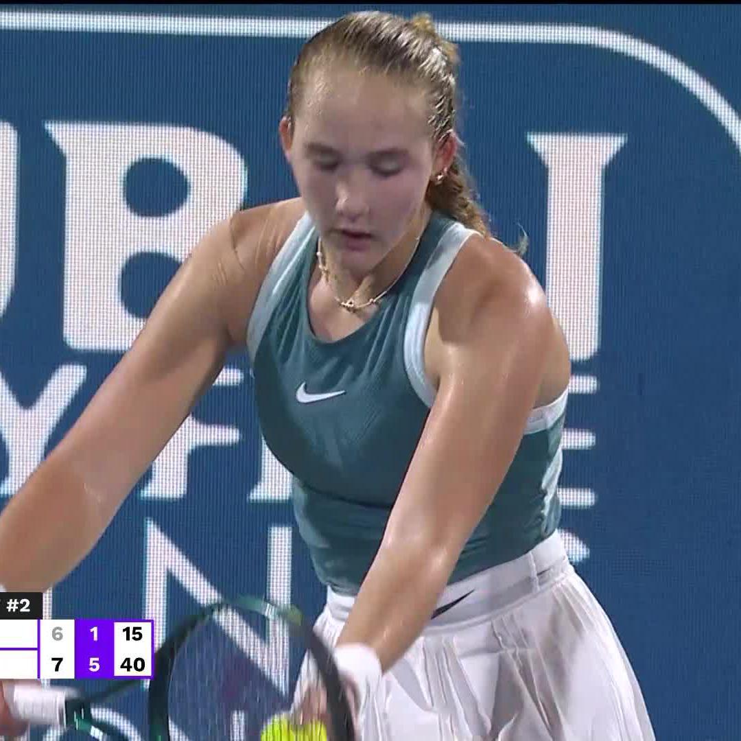 She's a teenage sensation 🤩 Mirra Andreeva defeats Tauson 7-6(1), 6-1 to be crowned champion in Dubai! #DDFTennis