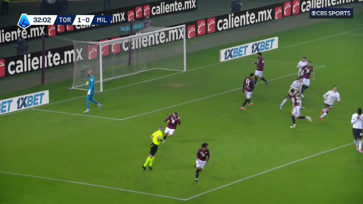 STREAK ENDED 😫 Christian Pulisic is denied from the penalty spot for the first time in his career by Torino's Vanja Milinković-Savić! ❌
