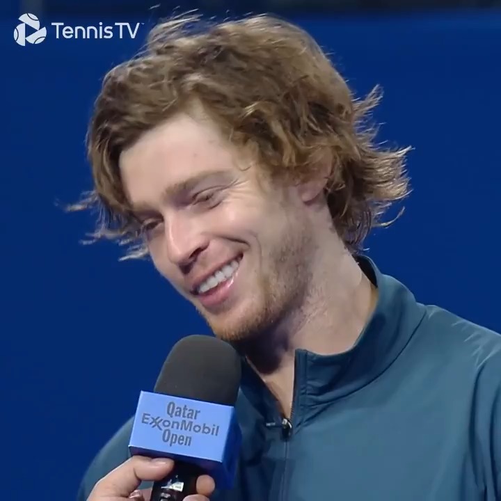 The value of the fans 🥰 Andrey Rublev #QatarExxonMobilOpen