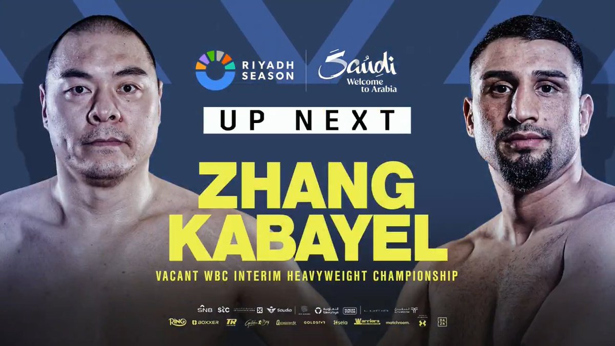 Heavyweight Chaos! 💣 Zhilei Zhang against Agit Kabayel over 12 rounds for the WBC Interim World Title 🤯 #ZhangKabayel #BeterbievBivol2 #RiyadhSeason