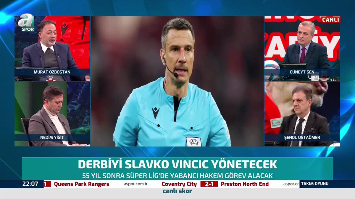 🎙️ Murat Özbostan: Slavko Vincic’in derbiyi adaletli bir şekilde yöneteceğini düşünüyorum.