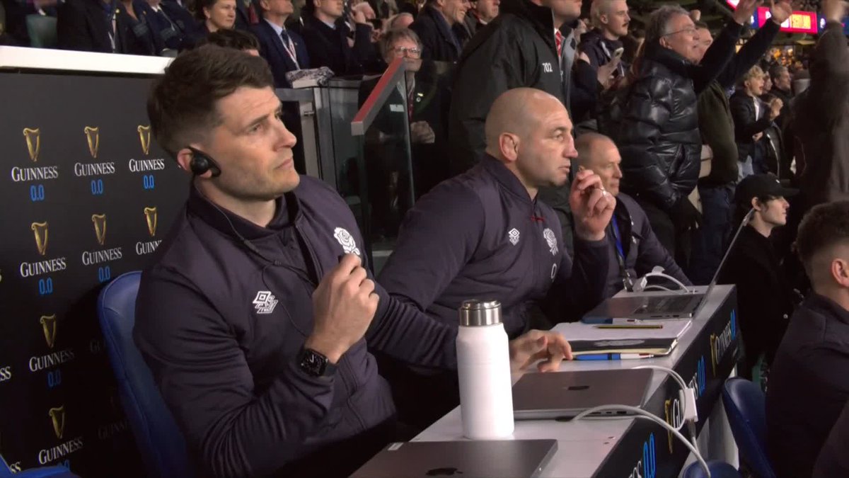 😅 Steve Borthwick and Richard Wigglesworth - Two VERY relieved men at full-time! #GuinnessM6N | #ENGvSCO