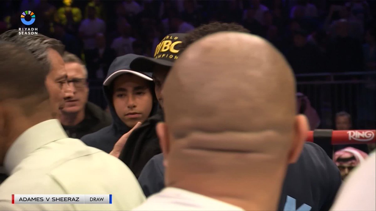A DRAW! 😯 Carlos Adames and Hamzah Sheeraz could not be separated, do you agree with the Judges? 👀 #BeterbievBivol2 | #RiyadhSeason | Sky Sports Box Office