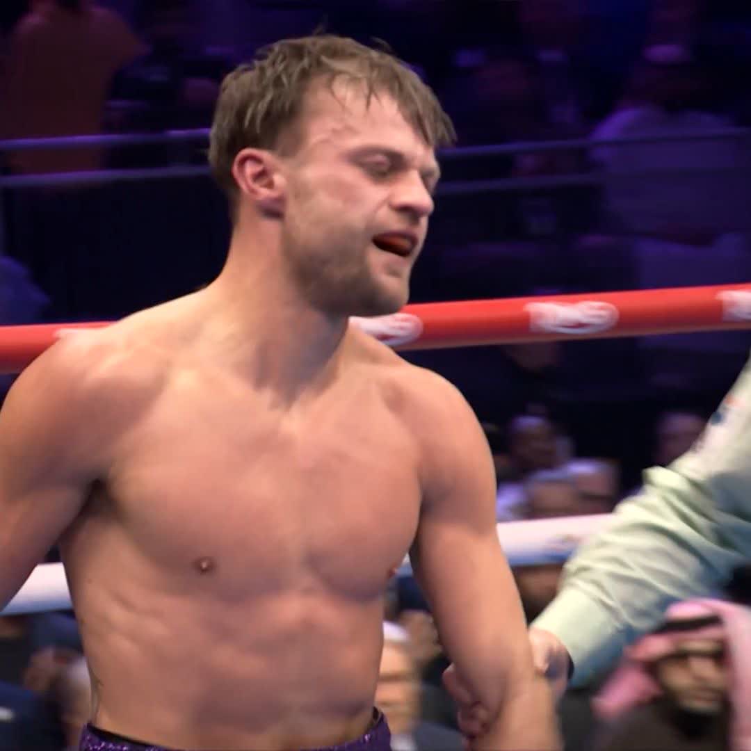 SHAKUR DOES IT! ⭐ What a real gutsy performance from Josh Padley on JUST four-days notice 👏 #BeterbievBivol2 | #RiyadhSeason | Sky Sports Box Office