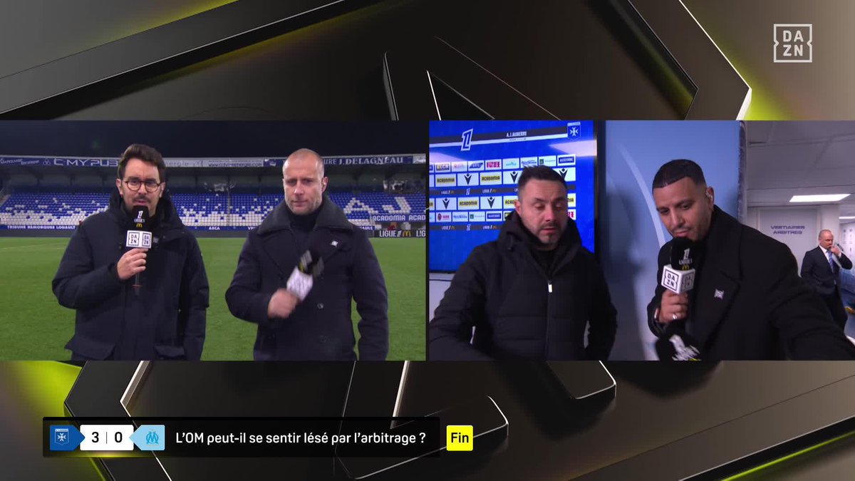🚨 « Le carton rouge de Cornelius, c'est un 𝗦𝗖𝗔𝗡𝗗𝗔𝗟𝗘. Je pense que l'arbitre n'était pas prêt pour le match d'aujourd'hui. » Roberto De Zerbi ne digère pas l'arbitrage du jour. 😡 🎥 DAZN France