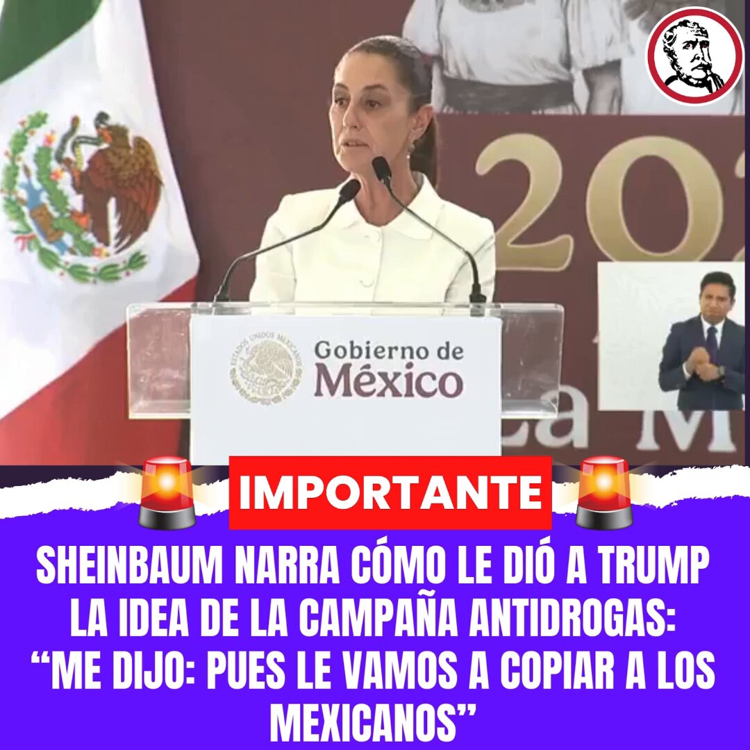 🚨#IMPORTANTE La presidenta Claudia Sheinbaum Pardo contó cómo fue la llamada en la que Donald J. Trump decidió copiarle a México 🇲🇽 su campaña antidrogas