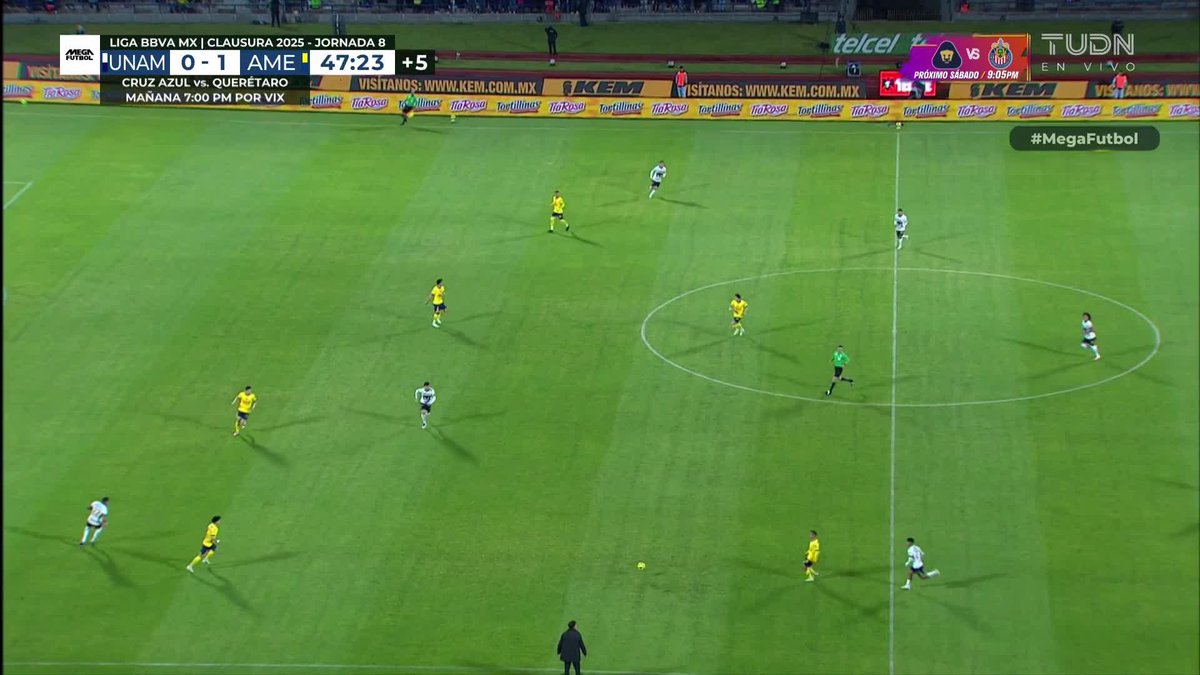 ¡Tarjeta roja para Quispe! ¡Roja para el auxiliar! ¡Roja para Lema! 🐾 Pumas 0-1 América 🦅 🔴 EN VIVO 🇲🇽 🇺🇸 📺 Canal 5 I Univision #SabadoFutbolero