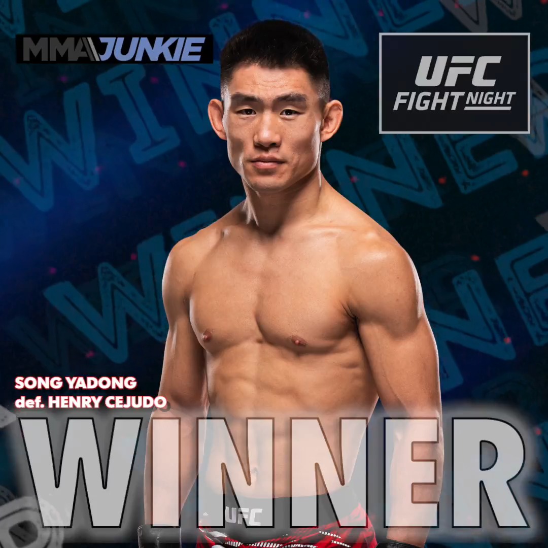 #UFCSeattle results: Song Yadong (Song Yadong) def. Henry Cejudo via technical decision (29-28, 29-28, 30-27) Full coverage: