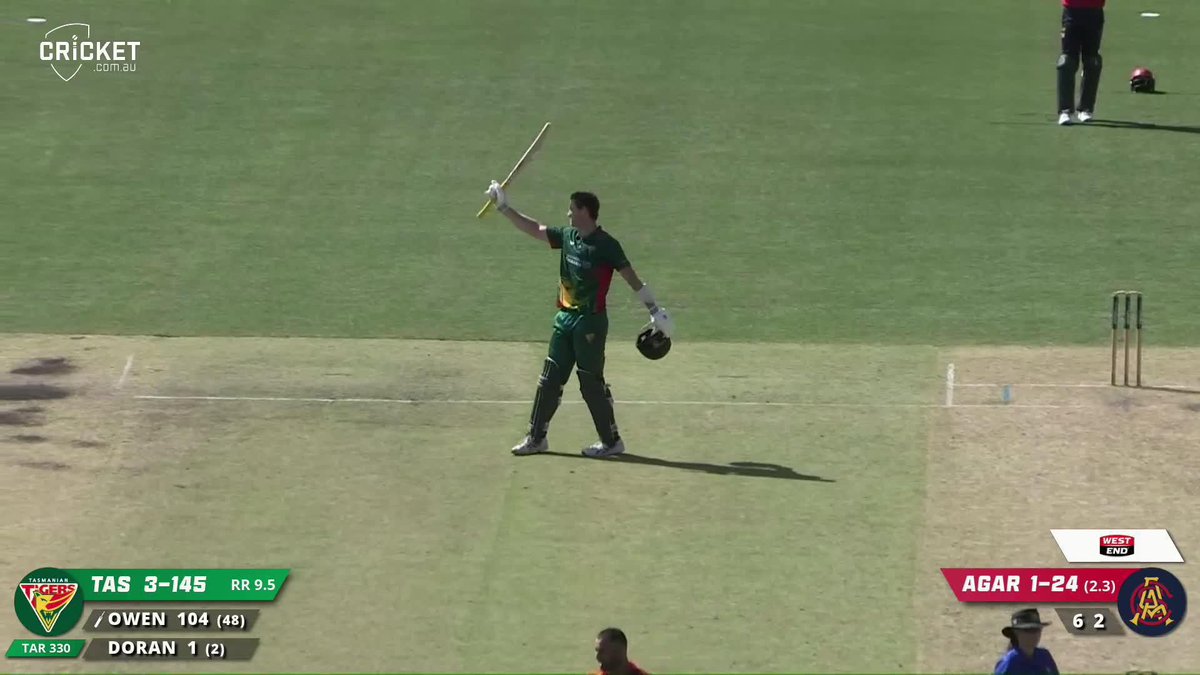 48-BALL TON!! 💥 Another sensational knock by Mitch Owen! #OneDayCup