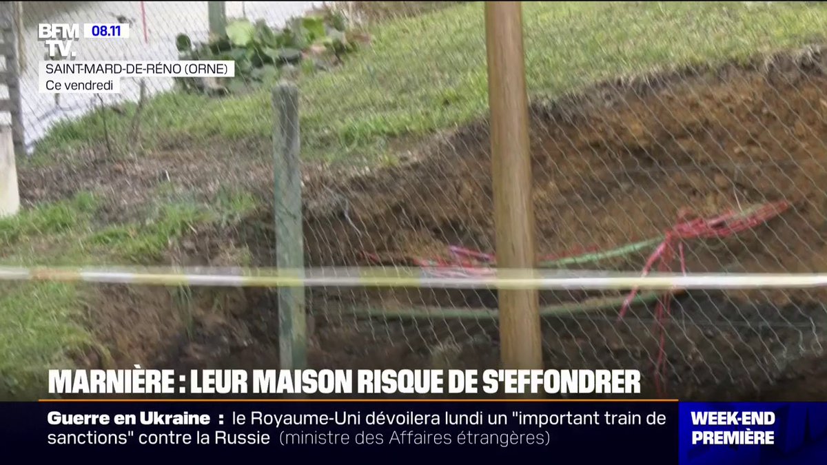 Dans l'Orne, ce couple a découvert un trou béant dans leur jardin Leur maison risque désormais de s'effondrer