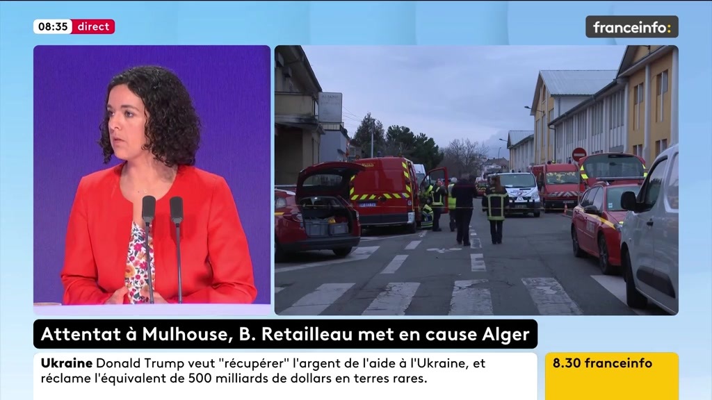 Attaque à Mulhouse : Manon Aubry, eurodéputée La France insoumise, dénonce "l’obsession xénophobe de Bruno Retailleau qui vise à toujours monter le niveau de tension et à cibler les Algériens".