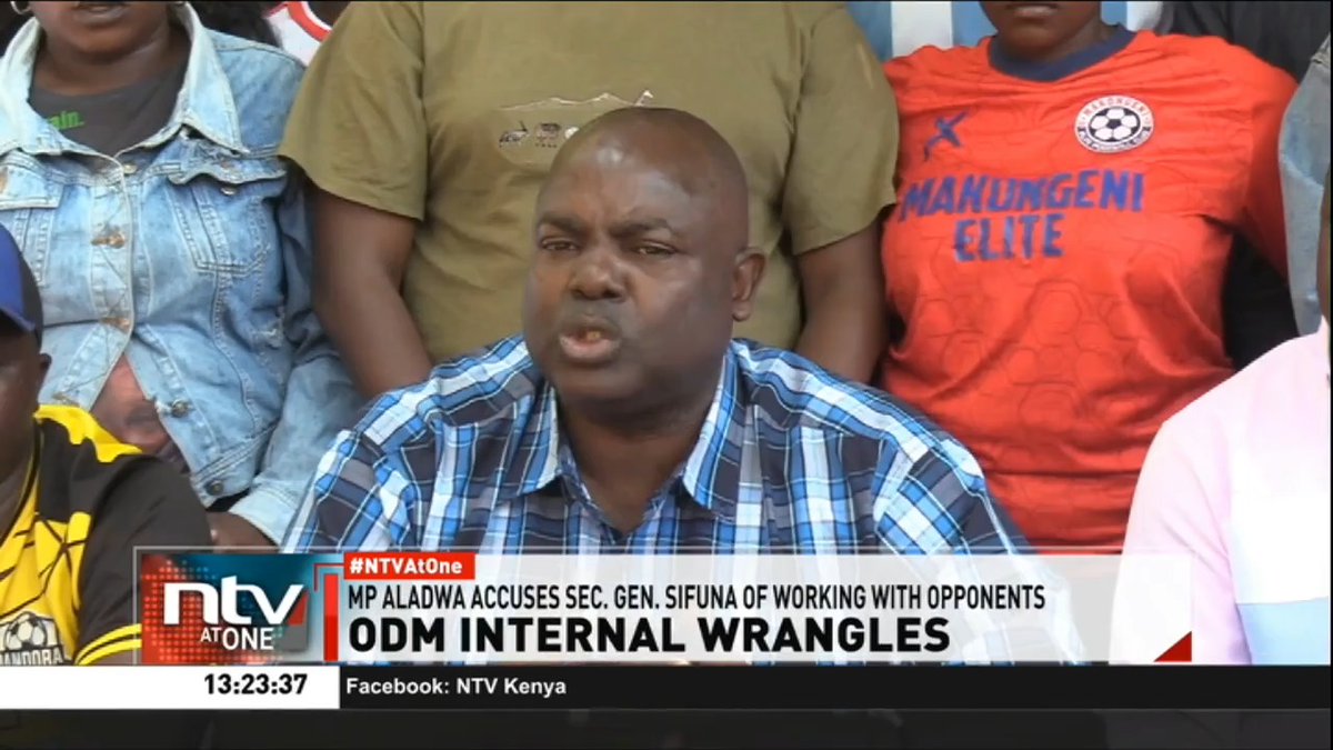 ODM Internal Rangles: MP Aladwa accuses Senator Edwin Sifuna of defying the party and its leader Raila Odinga. Aladwa further alleges that Sifuna is working with opponents to scuttle the ODM Party. #NTVatOne Hellen Aura🇰🇪