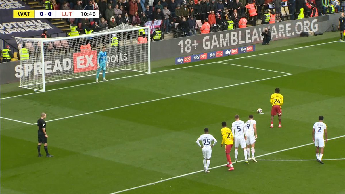 "Cool as you like" 🥶 Dele-Bashiru slots home the penalty to give Watford an early lead! 💥