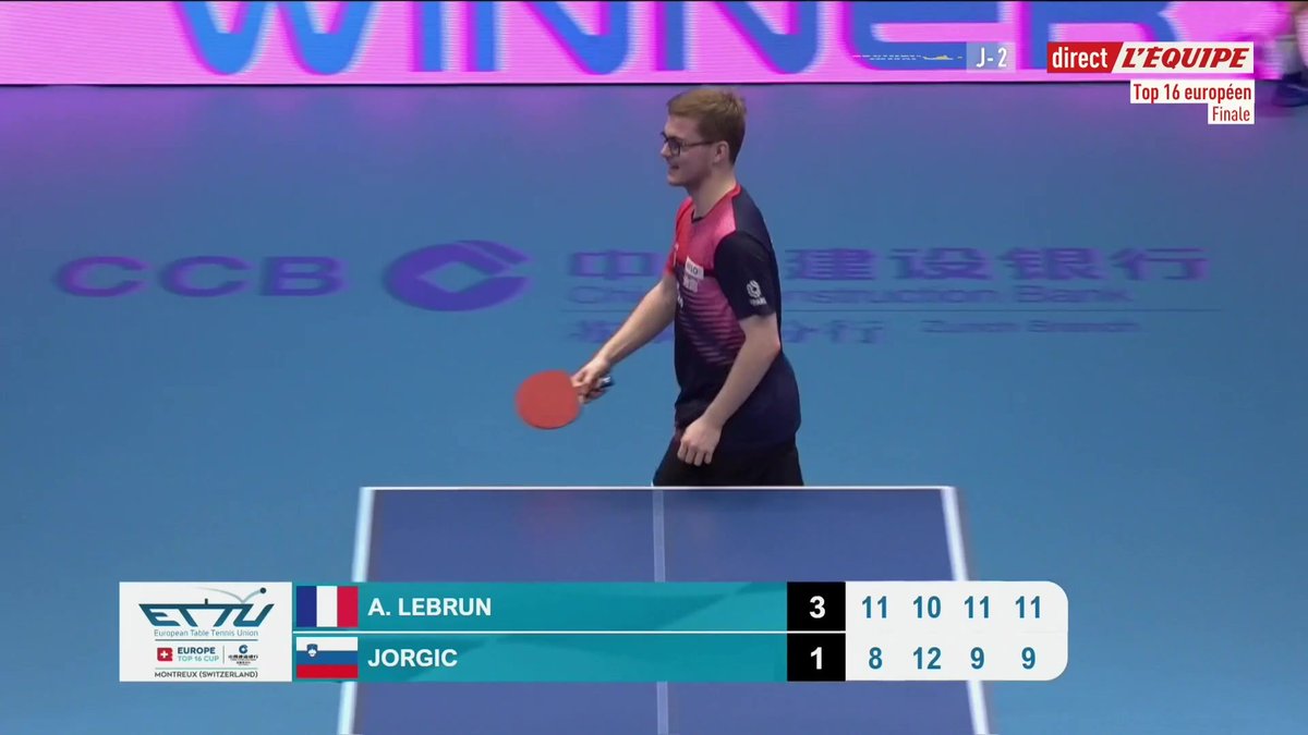 ALEXIS LEBRUN REMPORTE LE TOP 16 EUROPÉEN ! Vainqueur face au triple tenant du titre Darko Jorgic, il devient le premier Français à remporter ce tournoi depuis Jean-Philippe Gatien, en 1997 ! #lequipeTTABLE