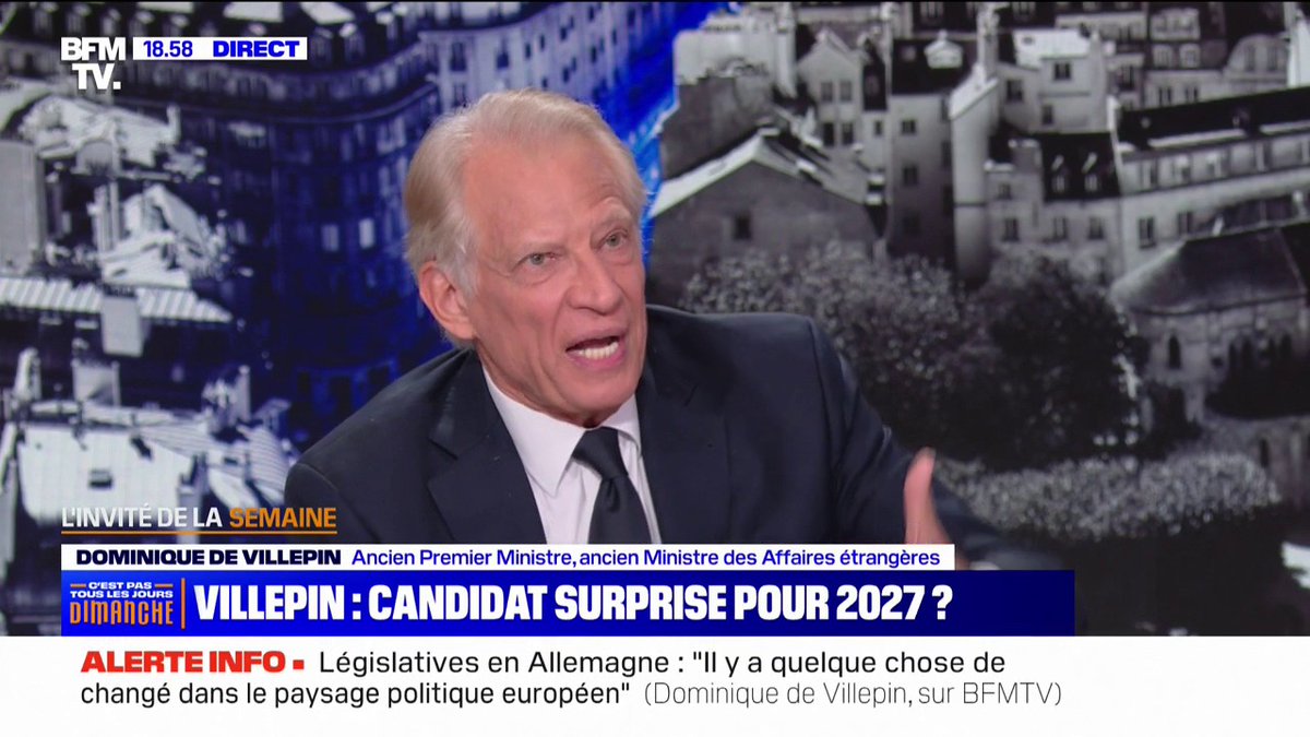 Négociations de paix en Ukraine: "C'est une bataille qui se joue, pour notre souveraineté, notre sécurité et notre indépendance", affirme Dominique de Villepin