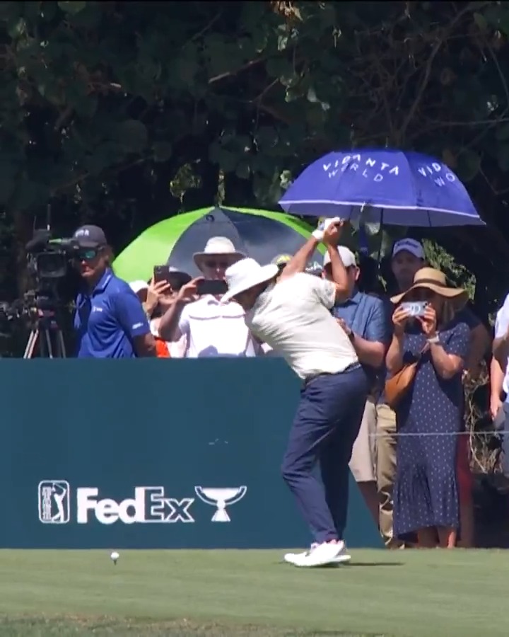 291 yards to 4 feet! Joel Dahmen's eagle has him -5 thru 7 and T4 👀 📺 Golf Channel