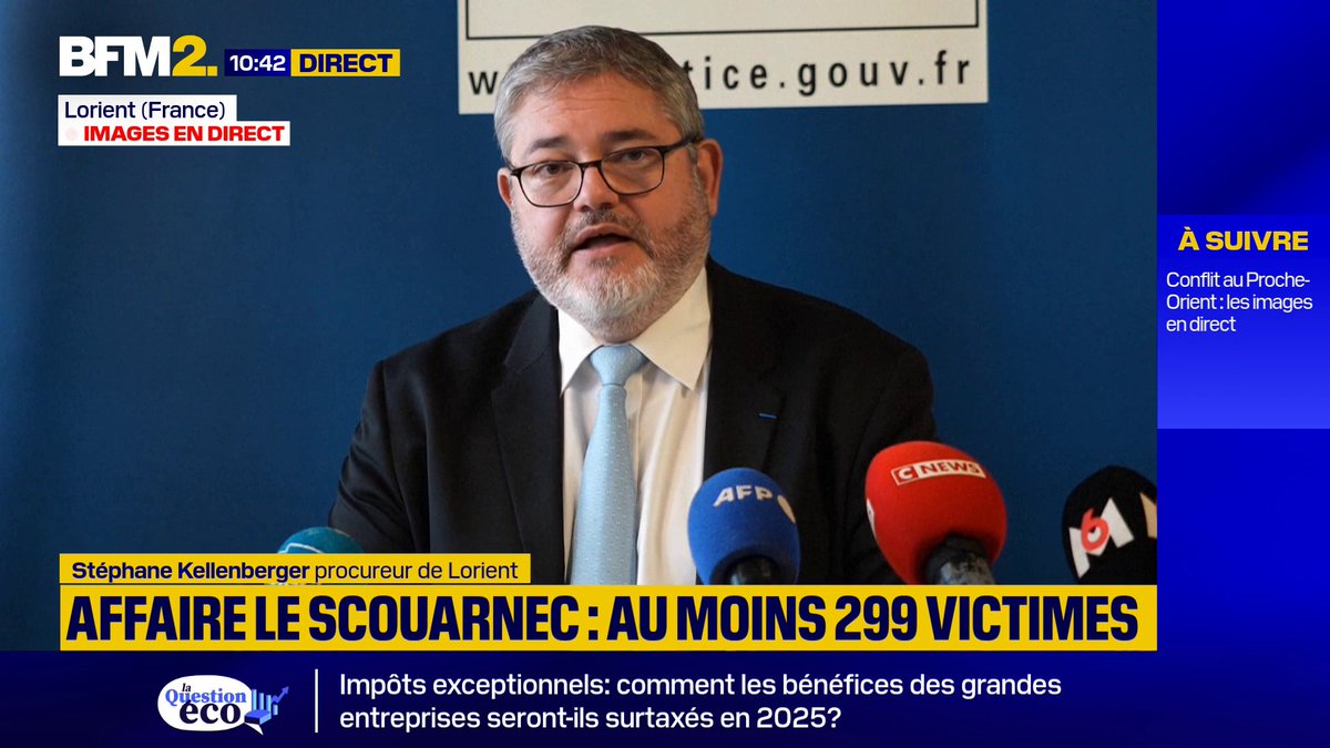 🚨ALERTE INFO Demain s’ouvrira le procès Le Scouanerc, considéré comme la plus grande affaire de pédocriminalité jamais jugée. Pour rappel, l’âge moyen des victimes est de 11 ans, et plus d’une centaine d’entre elles se sont manifestées.
