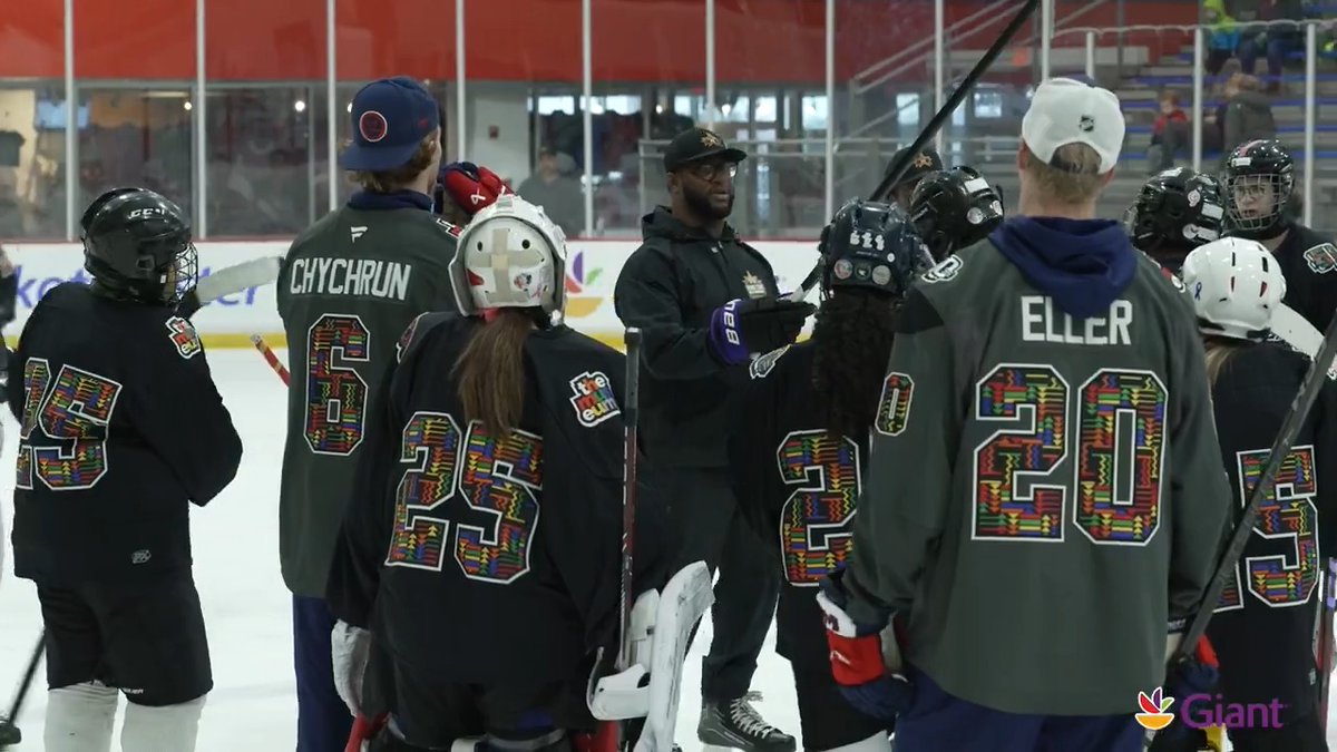 "Every kid should have the experience of hockey and have a chance to fall in love with it." Recapping a star-studded #CapsRisingStars Academy skate including Lars Eller, Jakob Chychrun and Pierre-Luc Dubois. #BlackHistoryMonth | Giant Food