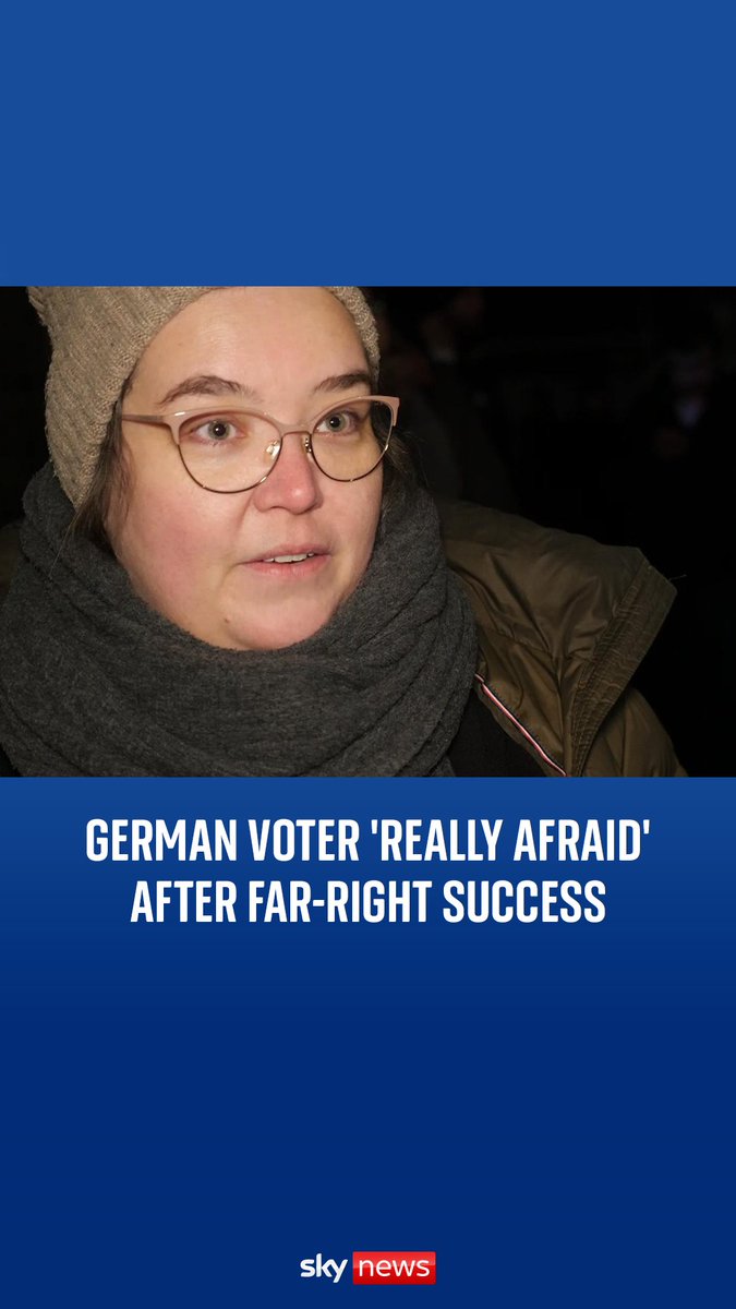 'I'm really afraid' A German voter has told Sky News she would flee Germany if the far-right party, AfD, came to power. Election latest: