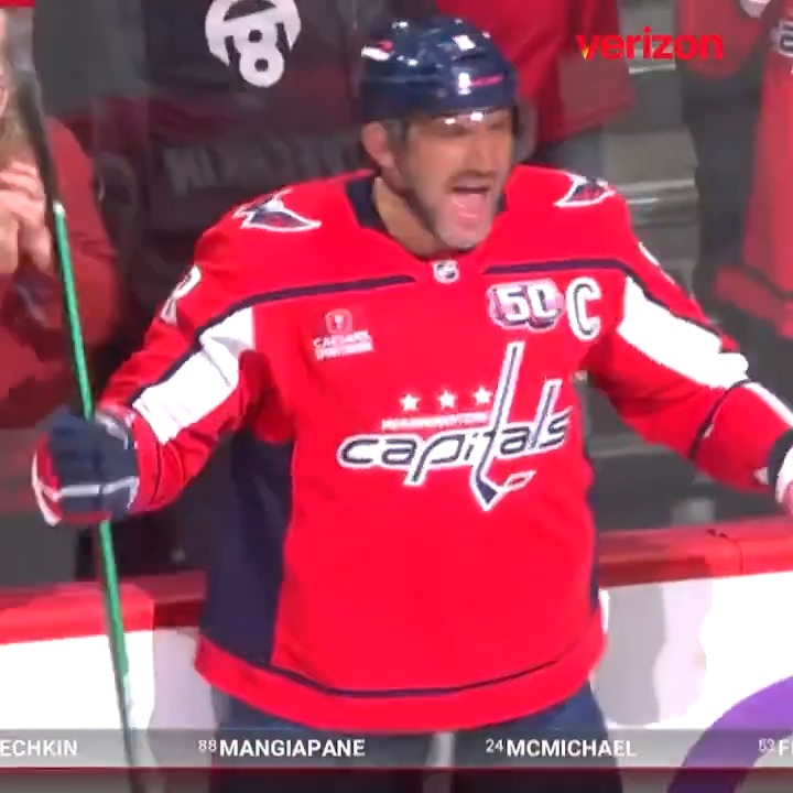 Casually ties Jaromir Jagr for the most game-winning goals in NHL history, nbd #ALLCAPS | Verizon