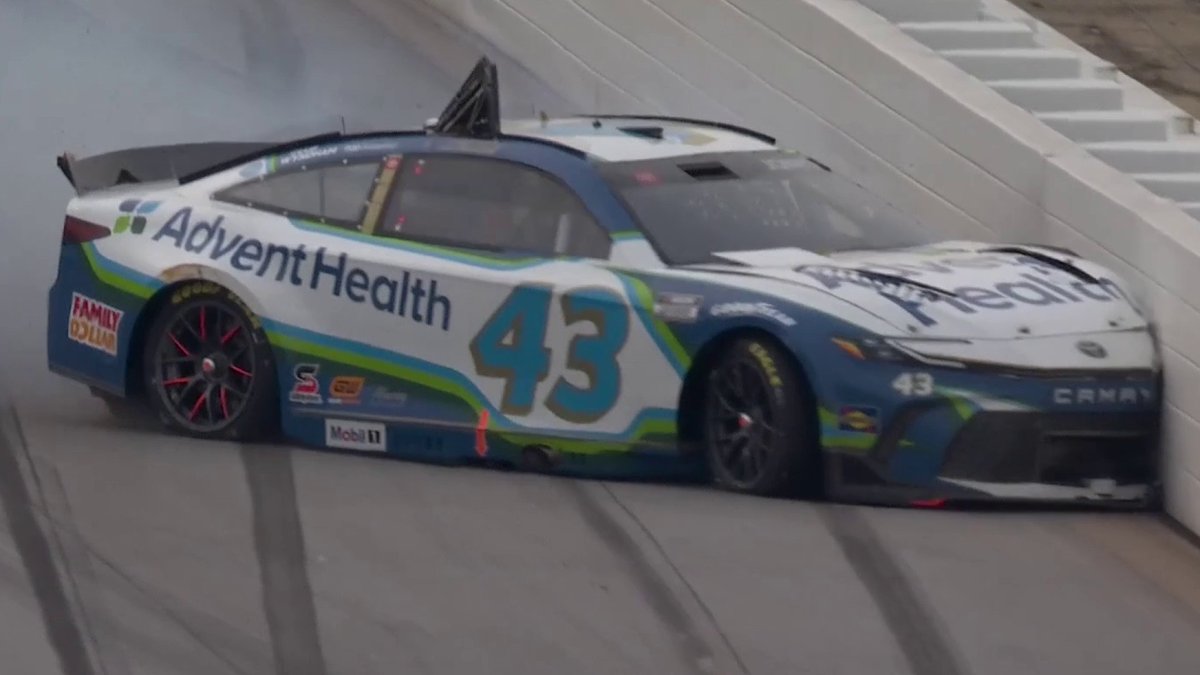 Erik Jones goes around and slaps the inside wall.