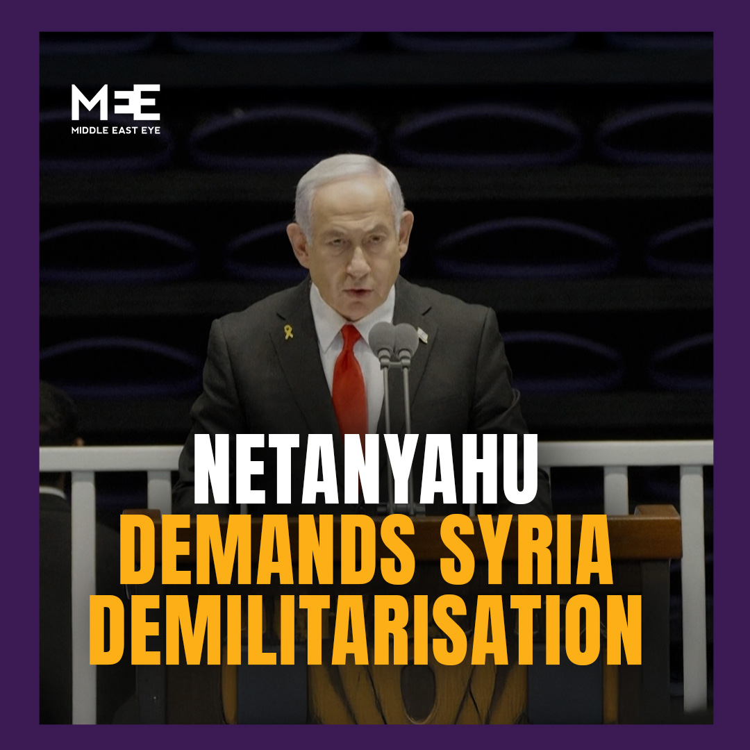 Israeli Prime Minister Benjamin Netanyahu has demanded the full demilitarisation of southern Syria, emphasising that Israel will not allow the deployment of Syrian government forces south of Damascus