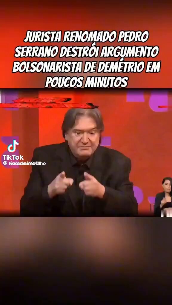 O jurista Pedro Serrano desmonta facilmente o argumento bolsonarista de Demétrio e da defesa de Bolsonaro .