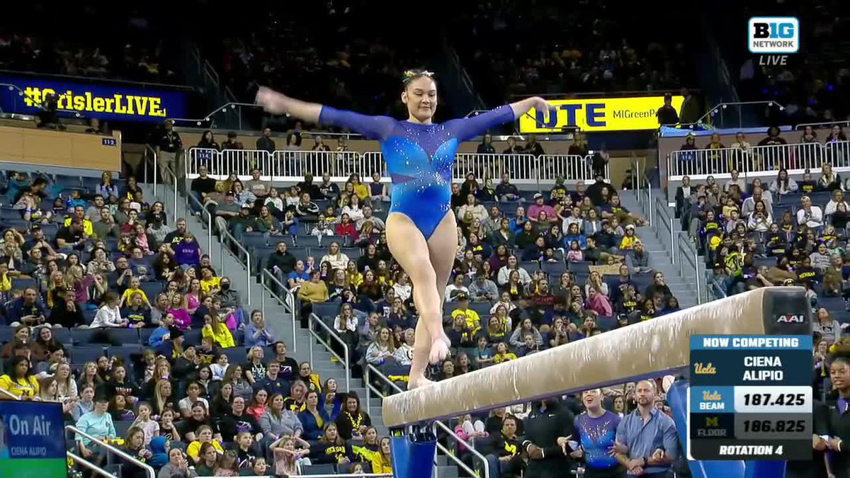 It's a 9.900 for Ciena Alipio on beam! 💻: Big Ten Network
